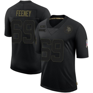 Limited Dan Feeney Men's Minnesota Vikings 2020 Salute To Service Jersey - Black