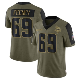 Limited Dan Feeney Men's Minnesota Vikings 2021 Salute To Service Jersey - Olive