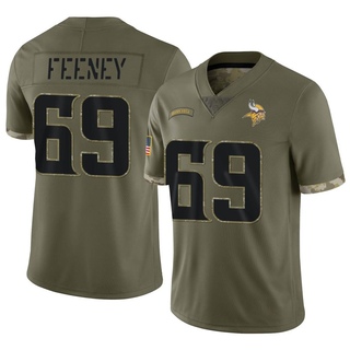 Limited Dan Feeney Men's Minnesota Vikings 2022 Salute To Service Jersey - Olive