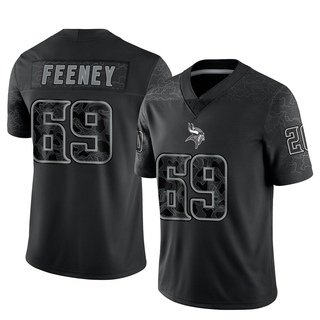 Limited Dan Feeney Men's Minnesota Vikings Reflective Jersey - Black