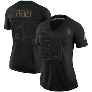 Limited Dan Feeney Women's Minnesota Vikings 2020 Salute To Service Jersey - Black