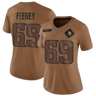 Limited Dan Feeney Women's Minnesota Vikings 2023 Salute To Service Jersey - Brown