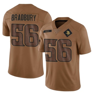 Limited Garrett Bradbury Men's Minnesota Vikings 2023 Salute To Service Jersey - Brown