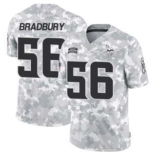 Limited Garrett Bradbury Men's Minnesota Vikings 2024 Salute to Service Jersey - Arctic Camo