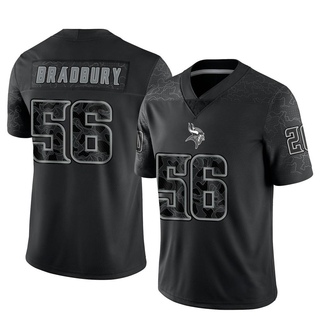 Limited Garrett Bradbury Men's Minnesota Vikings Reflective Jersey - Black