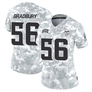 Limited Garrett Bradbury Women's Minnesota Vikings 2024 Salute to Service Jersey - Arctic Camo